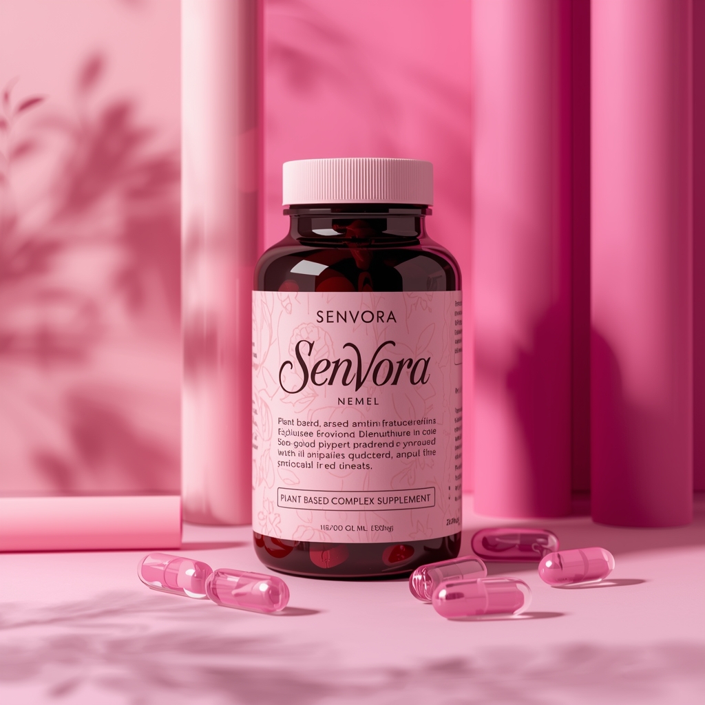 Senvora plant-based complex supplement bottle